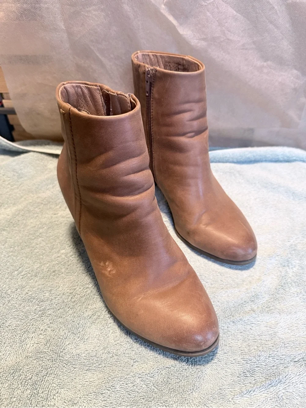 Vionic Brown Ankle Booties - Classic Side-Zip Chelsea Style